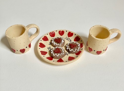Tazze biscotti cuore con - biscotti,
